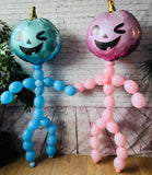 Pink and Blue Dancing Pumpkin