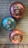 Set of 3 Round Foil Balloons With Promotional Message