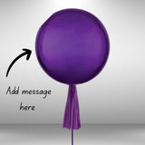 Purple Personalised orbz balloon