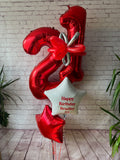Large Red Double Number Display