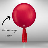 Red Personalised Orbz Balloon