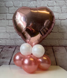 SPECIAL OFFER - Rose Gold Heart Foil Balloon Centrepiece