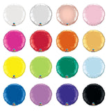 Round foil balloon colour options