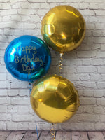 Set of 3 Round Foil Balloons With Personalised Message