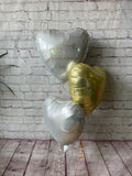 Set of 3 Foil Hearts