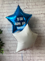 Set of 2 Foil Stars With Personalised Message