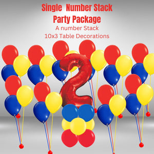 Single Number Stack Party Package Age 2