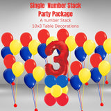 Single Number Stack Party Package Age 3