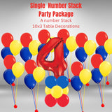 Single Number Stack Party Package Age 4