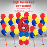 Single Number Stack Party Package Age 6