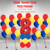 Single Number Stack Party Package Age 8