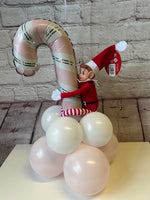 Small Table Top Pink & White Candy Cane (Elf Included)
