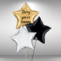 Biglietto D'auguri Con Mongolfiere E Champagne | Sorry You're Leaving | Made In UK Con Finiture In Oro