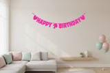 Unicorn Birthday glitter letter banner