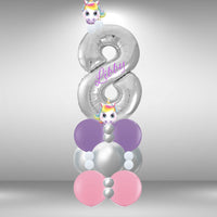 Unicorn Theme Floor Standing Single Number Stack