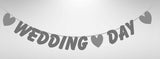 Wedding Day Glitter Card Letter Banner 