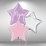 Personalised star balloon cluster