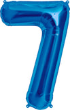Large Blue Number 7 Balloon