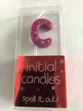 Mini Letter C Candle - Purple
