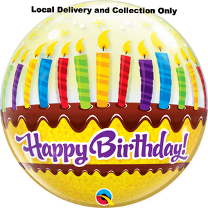 Birthday Candles and Frosting Bubble Balloon