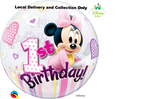 Minnie Mouse Age 1 Birthday Bubble Balloon