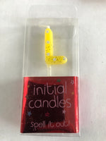 Mini Letter L Candle - Yellow