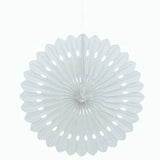 16" White Tissue Paper Fan