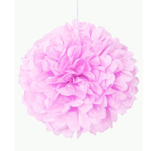 16" Lovely Pink Tissue Paper Decor Puff Ball