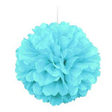 16" Powder Blue Tissue Paper Decor Puff Ball