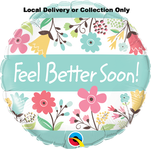 18" Feel Better Soon Floral Foil