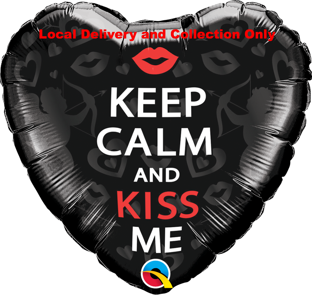18" Keep Calm and Kiss Me Foil Balloon