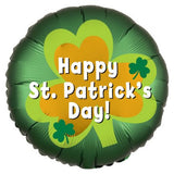 18" St Patrick’s Day Round Shamrock Foil Balloon