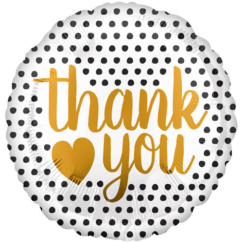 18" Thank You Modern Dots Foil Balloon