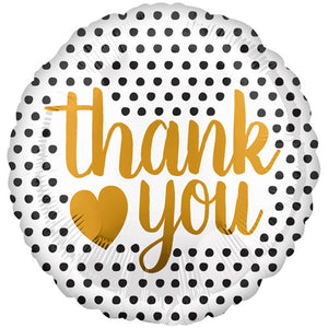 18" Thank You Modern Dots Foil Balloon