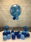 Blue Happy 21st Birthday Package