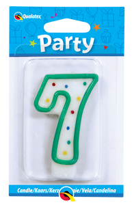 Number 7 Candle by Qualatex - Green