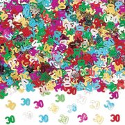 30th Multi Colour Metallic Confetti (14g)