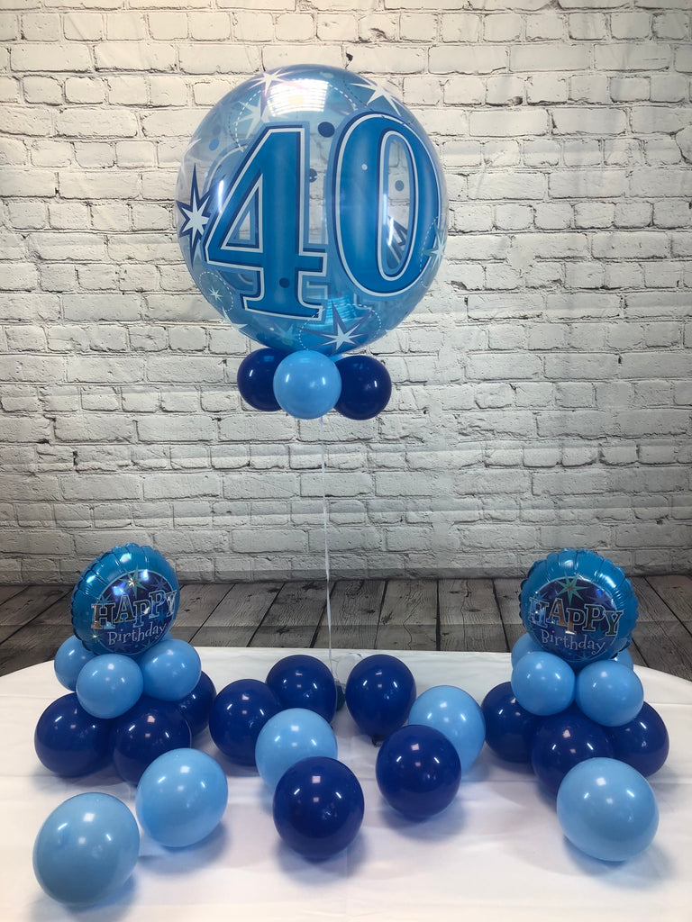 Blue Happy 40th Birthday Package