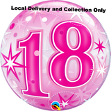 18 Pink Starburst Sparkle Bubble Balloon