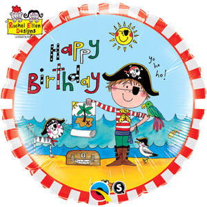 18" Rachel Ellen Birthday Pirate Foil Balloon