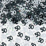 Black & Silver 50th Metallic Confetti (14g)