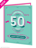 50th Birthday Greeting Card