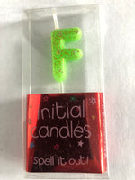 Mini Letter F Candle - Green
