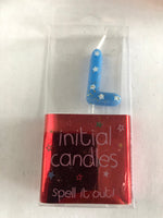 Mini Letter L Candle - Blue