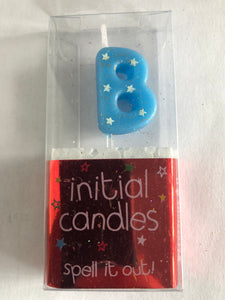 Mini Letter B Candle - Blue