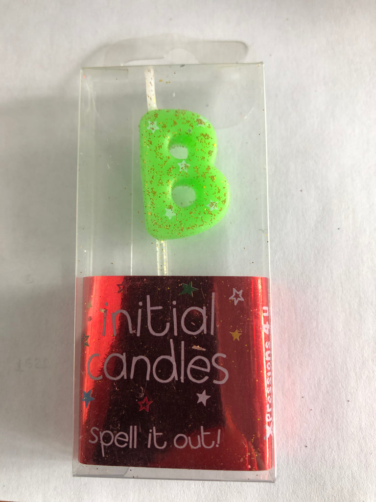 Mini Letter B Candle - Green
