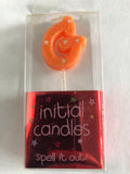 Mini Letter G Candle - Orange