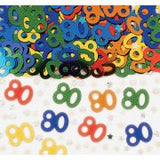 80th Multi Colour Metallic Confetti (14g)