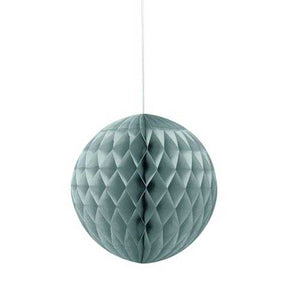 8" Silver Honeycomb Tissue Paper Ball