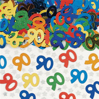 90th Multi Colour Metallic Confetti (14g)